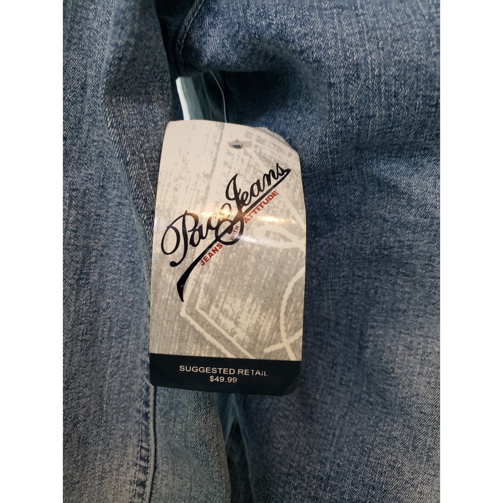 VTG Paco Jeans Denim Jacket Women XL Embroidered Stretch Retro Y2K Deadstock NWT - Picture 6 of 13